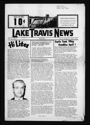 Primary view of object titled 'Lake Travis News (Austin, Tex.), Vol. 4, No. 3, Ed. 1 Saturday, March 18, 1972'.