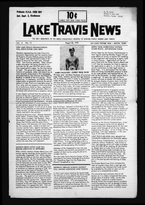 Lake Travis News (Austin, Tex.), Vol. 4, No. 13, Ed. 1 Saturday, August 26, 1972
