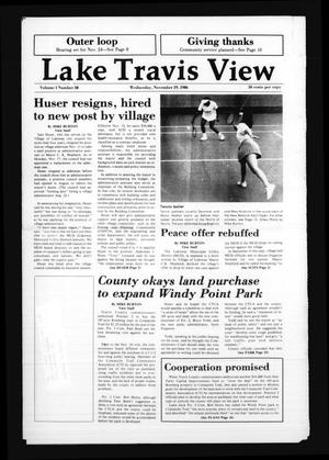 Primary view of object titled 'Lake Travis View (Austin, Tex.), Vol. 1, No. 38, Ed. 1 Wednesday, November 19, 1986'.