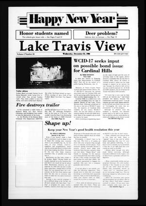 Lake Travis View (Austin, Tex.), Vol. 1, No. 44, Ed. 1 Wednesday, December 31, 1986