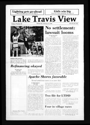 Lake Travis View (Austin, Tex.), Vol. 1, No. 50, Ed. 1 Wednesday, February 11, 1987