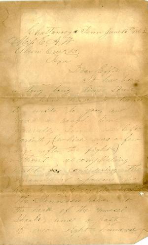 Primary view of object titled '[Letter from Kenner K. Rector to Effie Watts, June 16, 1862]'.
