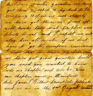 Primary view of [Letter from Vanburen W. Sargent to Mr. and Mrs. Sargent, 1863]