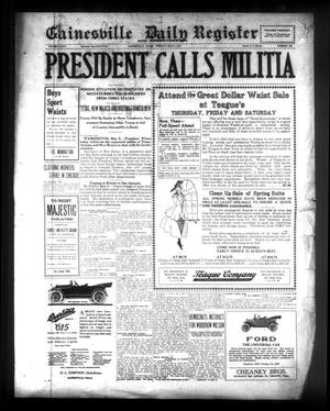 Primary view of object titled 'Gainesville Daily Register and Messenger (Gainesville, Tex.), Vol. 32, No. 264, Ed. 1 Tuesday, May 9, 1916'.