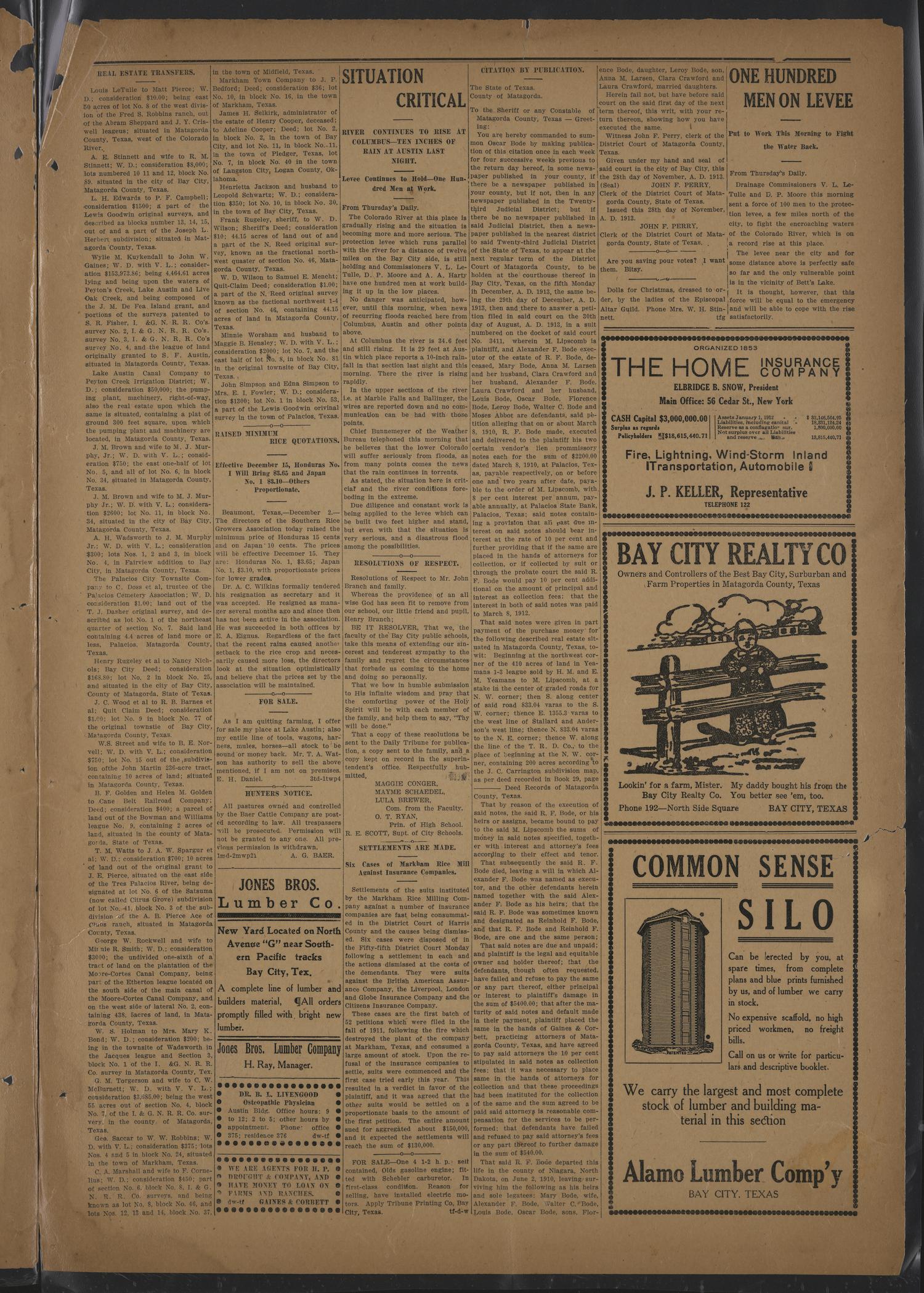 The Matagorda County Tribune. (Bay City, Tex.), Vol. 68, No. 1, Ed. 1 Friday, December 5, 1913
                                                
                                                    [Sequence #]: 3 of 10
                                                