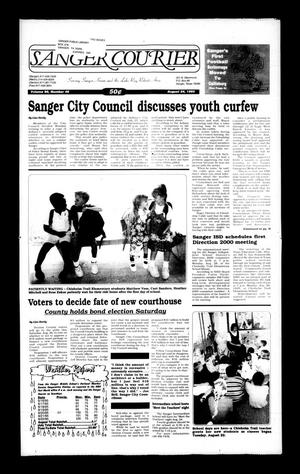 Primary view of Sanger Courier (Sanger, Tex.), Vol. 96, No. 46, Ed. 1 Thursday, August 24, 1995