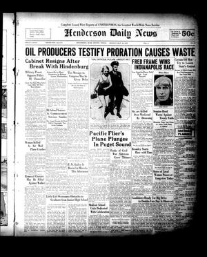Primary view of object titled 'Henderson Daily News (Henderson, Tex.), Vol. 2, No. 62, Ed. 1 Monday, May 30, 1932'.
