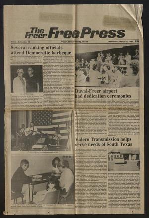 Primary view of object titled 'The Freer Free Press (Freer, Tex.), Vol. 2, No. 10, Ed. 1 Wednesday, March 10, 1982'.