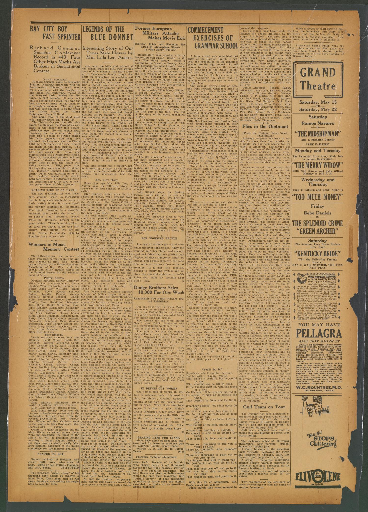 The Matagorda County Tribune (Bay City, Tex.), Vol. 81, No. 5, Ed. 1 Friday, May 14, 1926
                                                
                                                    [Sequence #]: 7 of 8
                                                