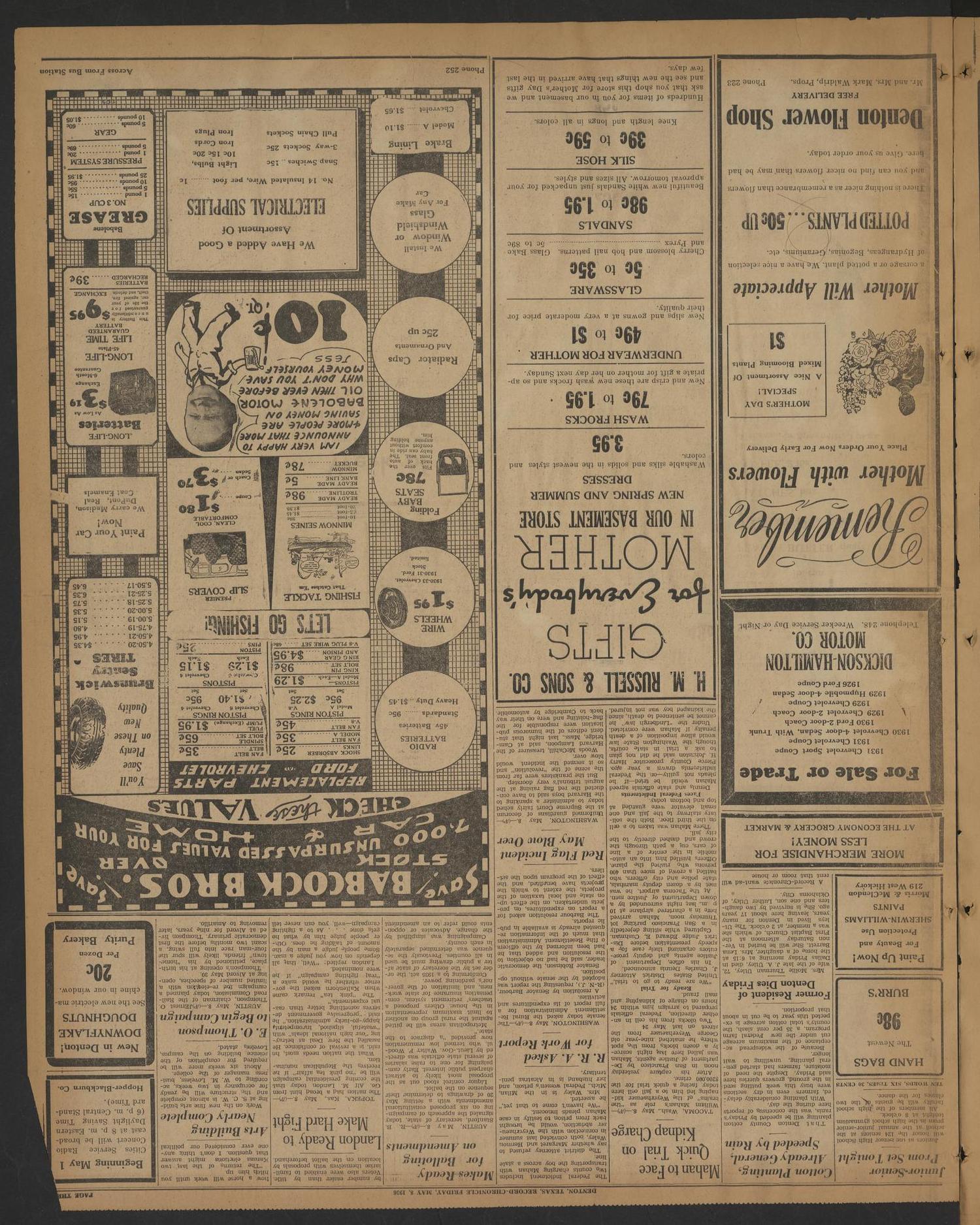 Denton Record-Chronicle (Denton, Tex.), Vol. 35, No. 230, Ed. 1 Friday, May 8, 1936
                                                
                                                    [Sequence #]: 3 of 10
                                                