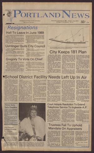 Primary view of object titled 'Portland News (Portland, Tex.), Vol. 20, No. 47, Ed. 1 Thursday, November 20, 1986'.