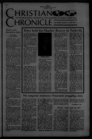 Primary view of object titled 'Christian Chronicle (Austin, Tex.), Vol. 28, No. 2, Ed. 1 Monday, January 11, 1971'.