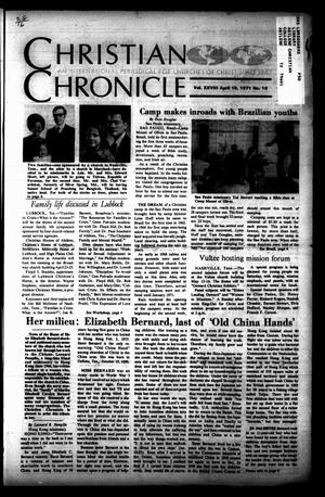 Primary view of object titled 'Christian Chronicle (Austin, Tex.), Vol. 28, No. 16, Ed. 1 Monday, April 19, 1971'.