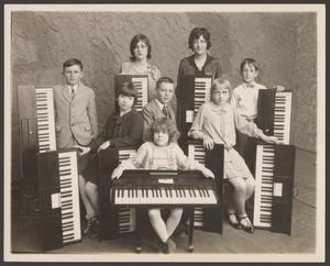 Primary view of object titled '[Children With Electric Keyboards]'.