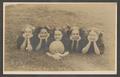 Postcard: [Postcard of Five Girls with a Basketball]
