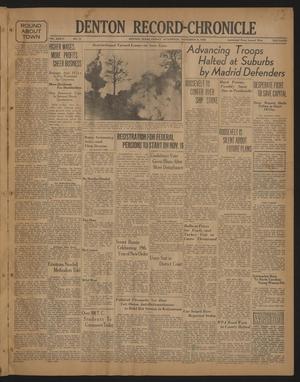 Primary view of object titled 'Denton Record-Chronicle (Denton, Tex.), Vol. 36, No. 72, Ed. 1 Friday, November 6, 1936'.