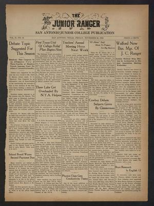 Primary view of object titled 'The Junior Ranger (San Antonio, Tex.), Vol. 11, No. 10, Ed. 1 Friday, November 22, 1935'.