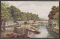Primary view of [Postcard of College Barges Near Folly Bridge at Oxford]