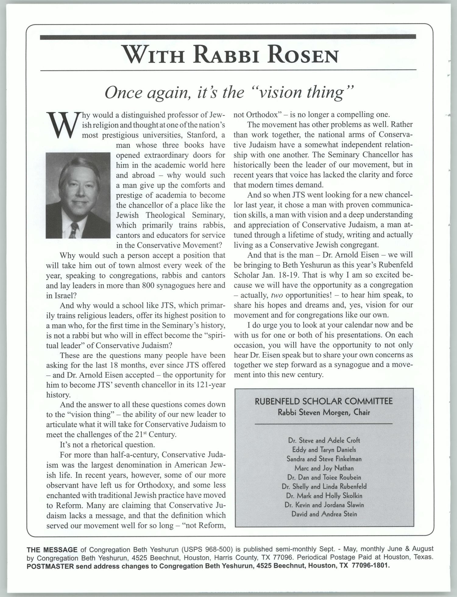 The Message, Volume 43, Number 9, January 2008
                                                
                                                    [Sequence #]: 2 of 6
                                                