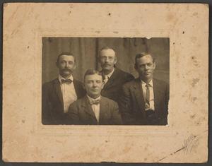 Primary view of object titled '[Photograph of Bentley Mahon and Three Friends]'.