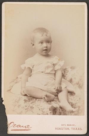 Primary view of object titled '[Photograph of a Baby in a Short-Sleeved Dress]'.