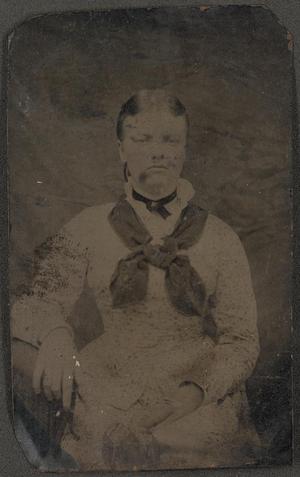 Primary view of object titled '[Photograph a Woman Wearing a Scarf]'.