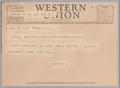 Letter: [Telegram from Henrietta Kempner to Cecile Kempner, May 10, 1953]