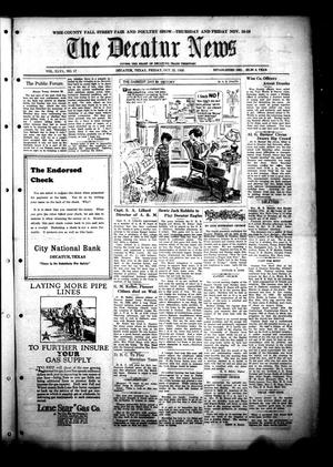 The Decatur News (Decatur, Tex.), Vol. 46, No. 17, Ed. 1 Friday, October 22, 1926
