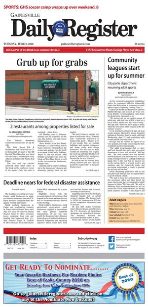 Primary view of Gainesville Daily Register (Gainesville, Tex.), Vol. 130, No. 200, Ed. 1 Tuesday, June 9, 2020