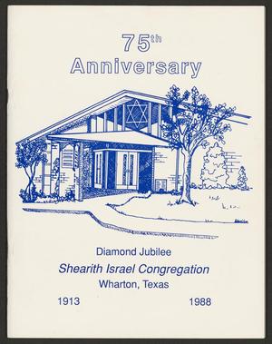 Primary view of object titled '[Program: Diamond Jubilee of Shearith Israel Congregation, 1988]'.