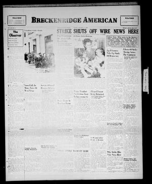 Primary view of object titled 'Breckenridge American (Breckenridge, Tex.), Vol. 26, No. 9, Ed. 1 Friday, January 11, 1946'.
