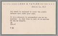 Postcard: [Letter from Lord & Taylor, January 13, 1953]