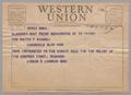 Letter: [Telegram from Lyndon B. Johnson to Walter F. Woodul, January 14, 195…