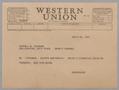 Thumbnail image of item number 1 in: '[Telegram from Jeane and D. W. Kempner to Daniel K. Thorne, July 24, 1953]'.