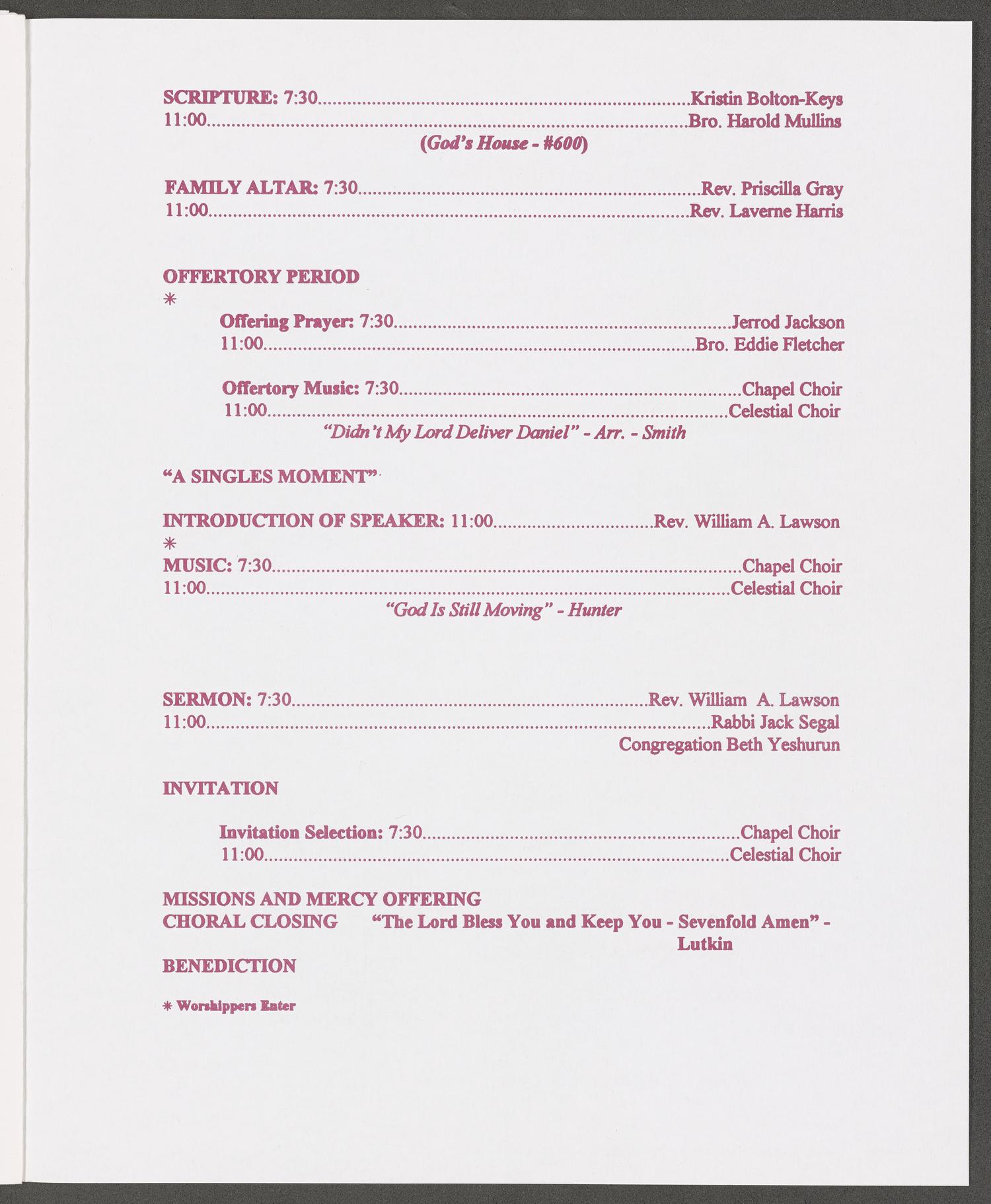 [Wheeler Avenue Baptist Church Bulletin: October 8, 1995]
                                                
                                                    Back Inside
                                                