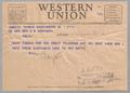 Thumbnail image of item number 1 in: '[Telegram from Will Clayton to D. W. Kempner, February 7, 1944]'.