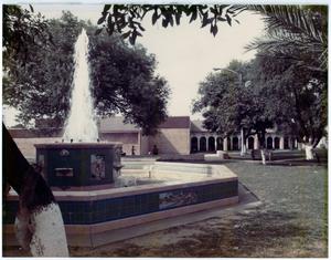 Primary view of object titled '[Bruni Plaza Fountain]'.