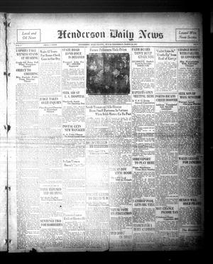 Primary view of object titled 'Henderson Daily News (Henderson, Tex.),, Vol. 1, No. 5, Ed. 1 Wednesday, March 25, 1931'.