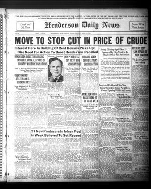Primary view of object titled 'Henderson Daily News (Henderson, Tex.),, Vol. 1, No. 20, Ed. 1 Sunday, April 12, 1931'.
