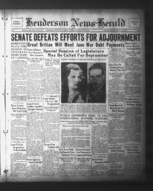 Primary view of object titled 'Henderson News-Herald (Henderson, Tex.), Vol. 1, No. 34, Ed. 1 Sunday, June 11, 1933'.