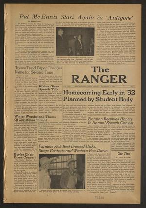 Primary view of object titled 'The Ranger (San Antonio, Tex.), Vol. 26, No. 7, Ed. 1 Friday, December 7, 1951'.