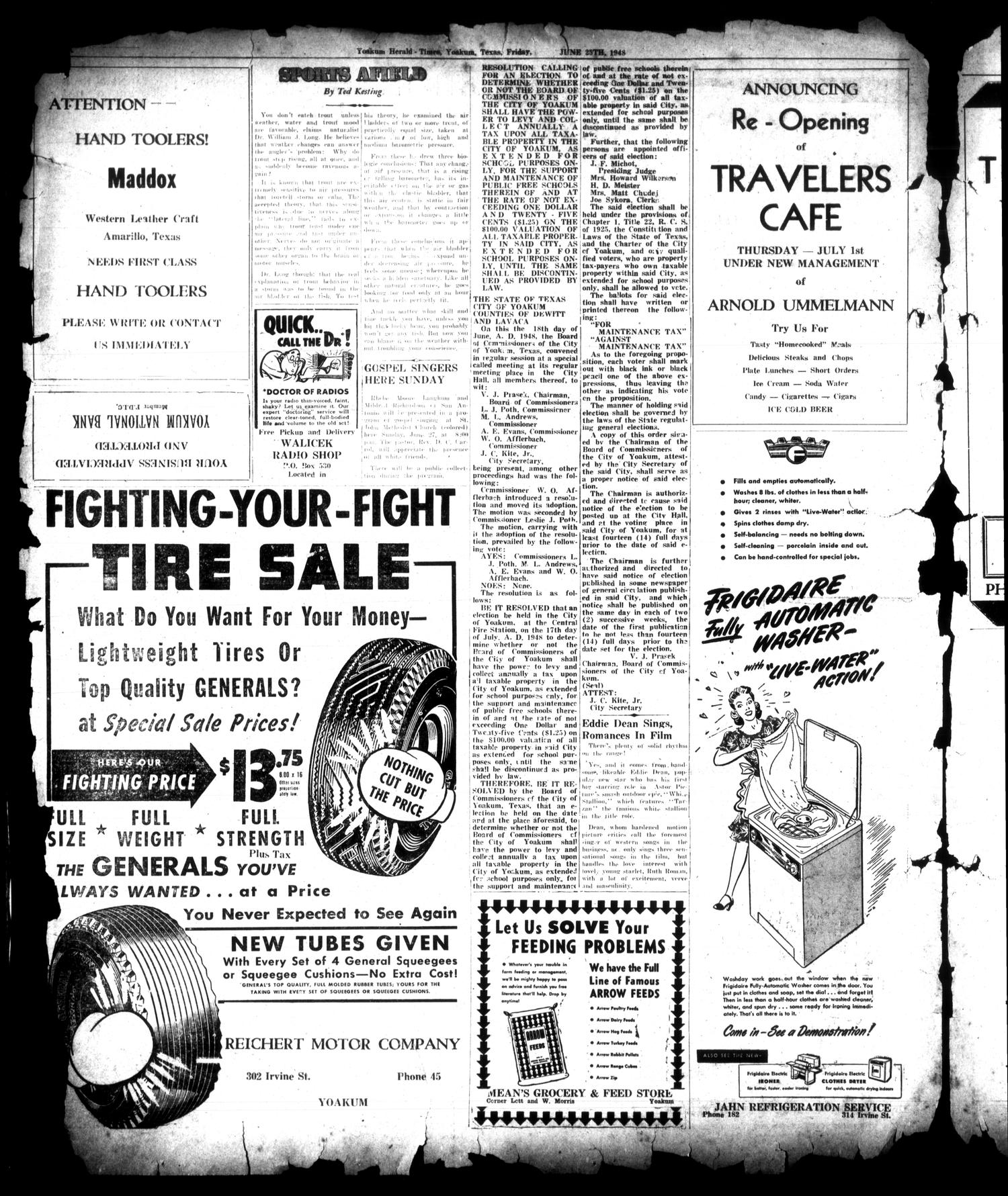 Yoakum Herald-Times (Yoakum, Tex.), Vol. 51, No. 85, Ed. 1 Friday, June 25, 1948
                                                
                                                    [Sequence #]: 6 of 8
                                                