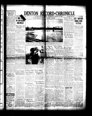 Primary view of object titled 'Denton Record-Chronicle (Denton, Tex.), Vol. [27], No. 185, Ed. 1 Friday, March 16, 1928'.