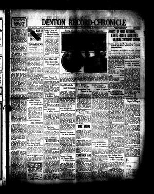 Primary view of object titled 'Denton Record-Chronicle (Denton, Tex.), Vol. 28, No. 16, Ed. 1 Saturday, September 1, 1928'.