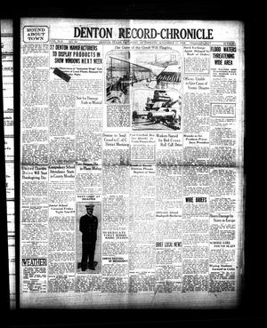 Primary view of object titled 'Denton Record-Chronicle (Denton, Tex.), Vol. 28, No. 82, Ed. 1 Saturday, November 17, 1928'.
