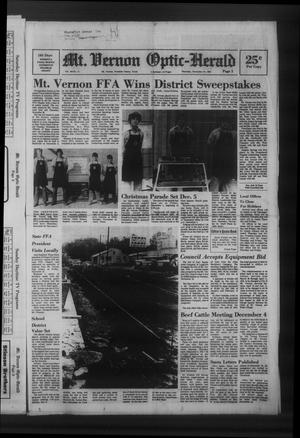 Mt. Vernon Optic-Herald (Mount Vernon, Tex.), Vol. 106, No. 13, Ed. 1 Thursday, November 27, 1980