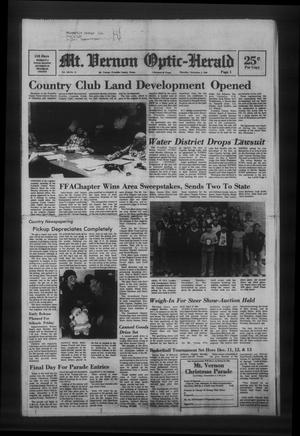 Mt. Vernon Optic-Herald (Mount Vernon, Tex.), Vol. 106, No. 14, Ed. 1 Thursday, December 4, 1980