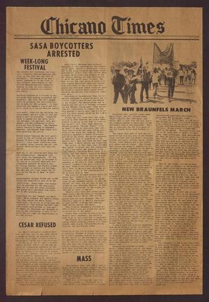 Primary view of object titled 'Chicano Times (San Antonio, Tex.), Vol. 1, No. 5, Ed. 1 Friday, September 11, 1970'.