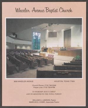 Primary view of object titled '[Wheeler Avenue Baptist Church Bulletin: June 11, 2000]'.