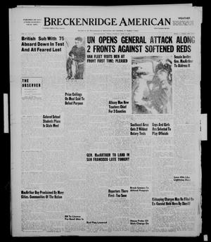 Primary view of object titled 'Breckenridge American (Breckenridge, Tex.), Vol. 31, No. 100, Ed. 1 Tuesday, April 17, 1951'.